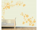 Floral Wines Flowers Butterflies Vinyl Decals Modern Wall Art